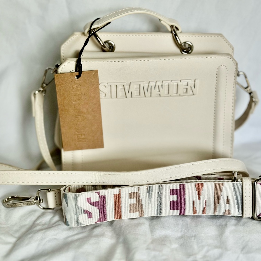 Steve Madden Cream Crossbody Bag